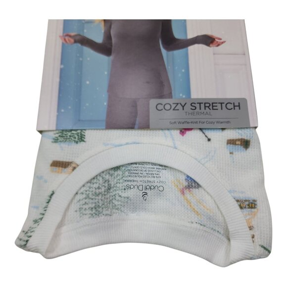 Cuddl Duds Cozy Stretch Thermal Long Sleeve Crew Small Thumbholes Womens Top - Picture 2 of 10